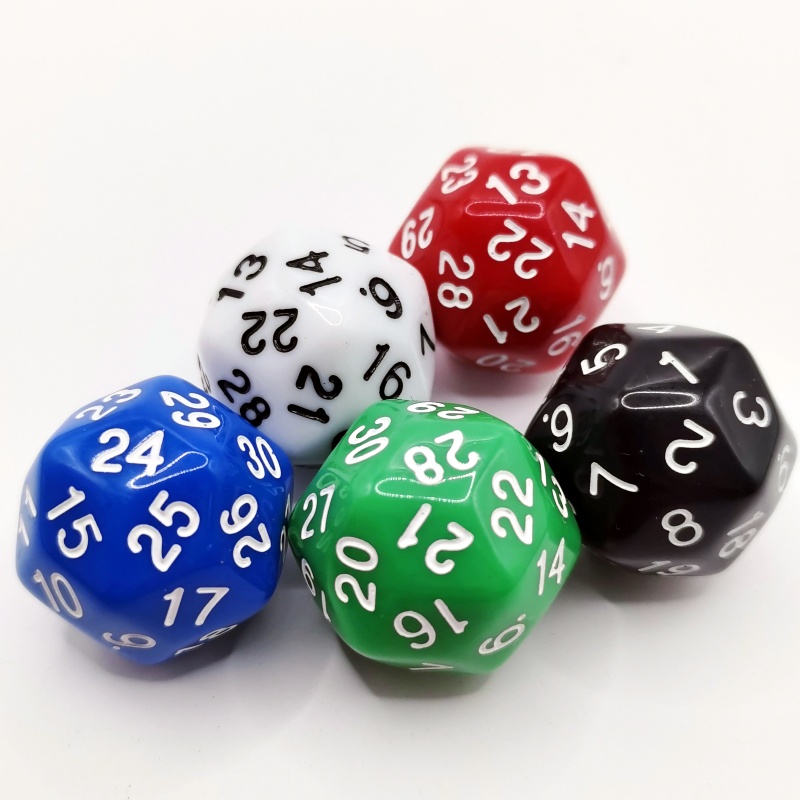 5szt Cube 30 Sides D30 kostki  – Board Game Yahtzee recenzja i cena