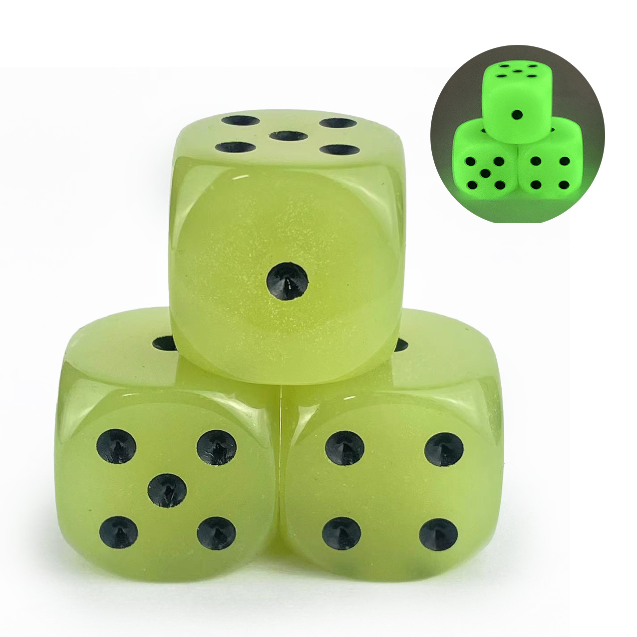 3-pak 30mm D6 Glow in The Dark – Board Game Yahtzee recenzja i cena