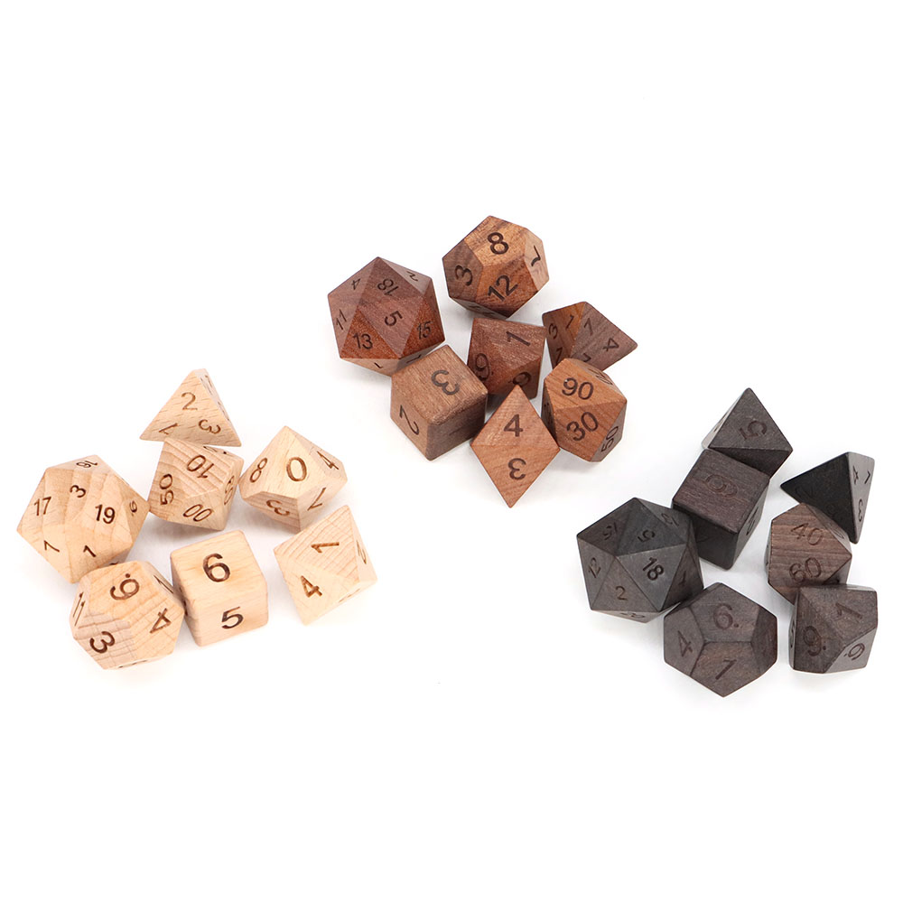 7 sztuk/zestaw Drewniane Kostk – Board Game Roleplay recenzja i cena